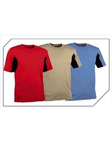GUADALUPA Tee-shirt de travail manches courtes 100 % coton mercerisé inserts 100 % cooldry®