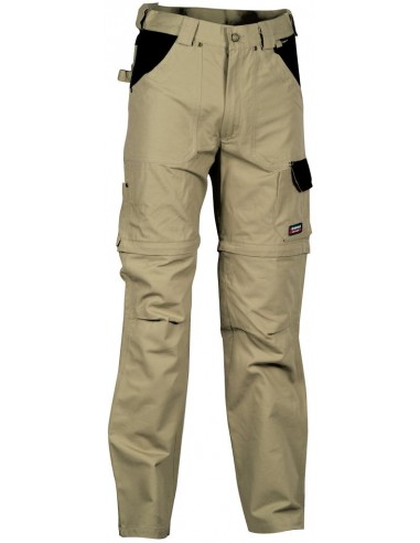 HELSINKI Pantalon transformable en short avec zip 100 % coton canvas 250gr
