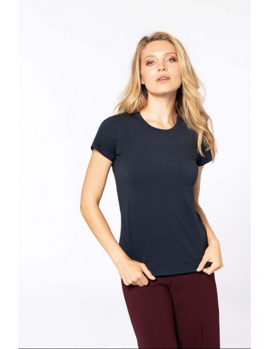Tee-shirt femme manches courtes col rond 97% coton / 3% élasthanne 160 g/m²