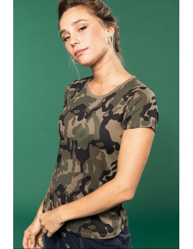 Tee-shirt femme manches courtes camo 140 g/m²