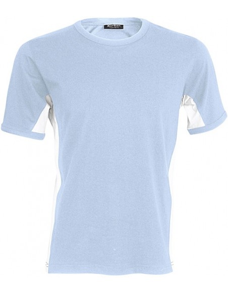 Tee-shirt homme - manches courtes - bicolore - 100 % coton