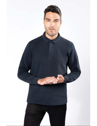 Sweat-shirt col polo 80% coton / 20% polyester 300 g/m²