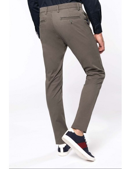 Pantalon Chino premium homme 97% coton / 3% élasthanne 260 g/m²