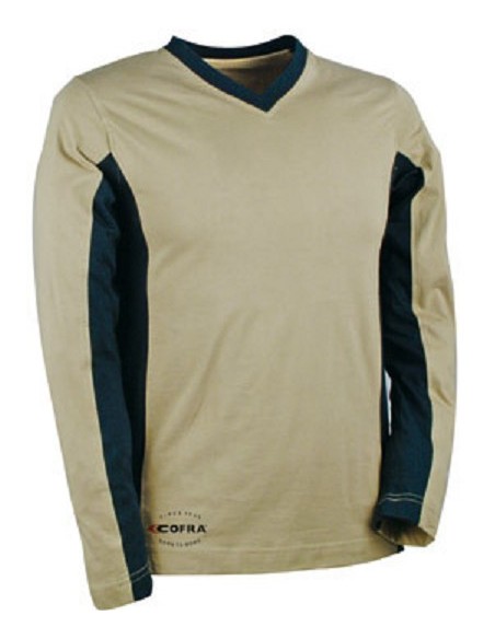 MADEIRA Tee-shirt de travail manches longues 100 % coton jersey encolure V 200gr