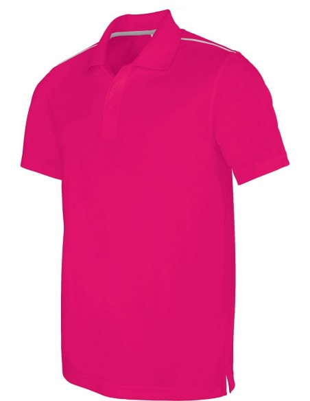 Polo homme manches courtes 100% polyester interlock