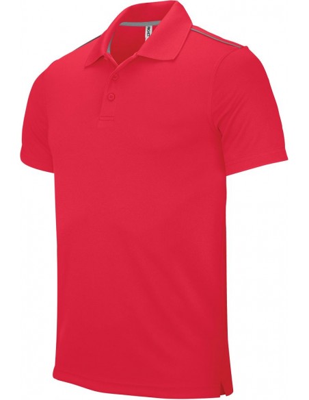 Polo homme manches courtes 100% polyester interlock