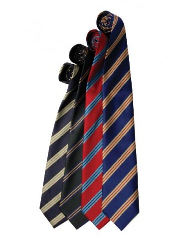 Cravate à rayures 100 % polyester tissé 10 x 144 cm 