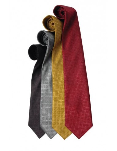 Cravate à carreaux 100 % polyester tissé 10 x 144 cm 