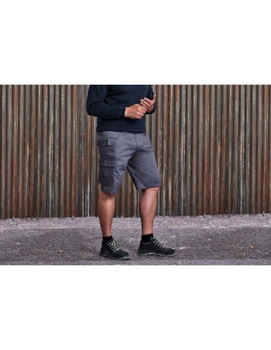 Short homme coupe moderne ceinture élastiquée 4 poches 65 % polyester 35 % coton sergé 245 g/m²