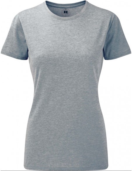 Tee-shirt femme manches courtes col rond 65% polyester / 35% coton peigné ring spun 160 g/m²