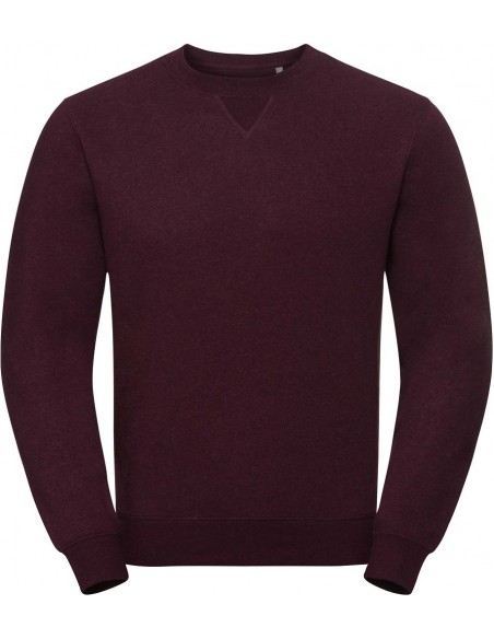 Sweat-shirt homme col rond authentic chinné 75 % coton peigné ringspun / 21% polyester / 4 % viscose