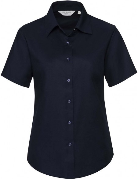 Chemise femme Oxford manches courtes 70 % coton 30 % polyester