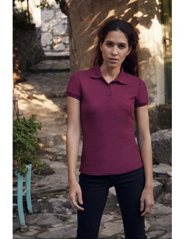 Polo femme manches courtes 2 boutons 65 % polyester 35 % coton