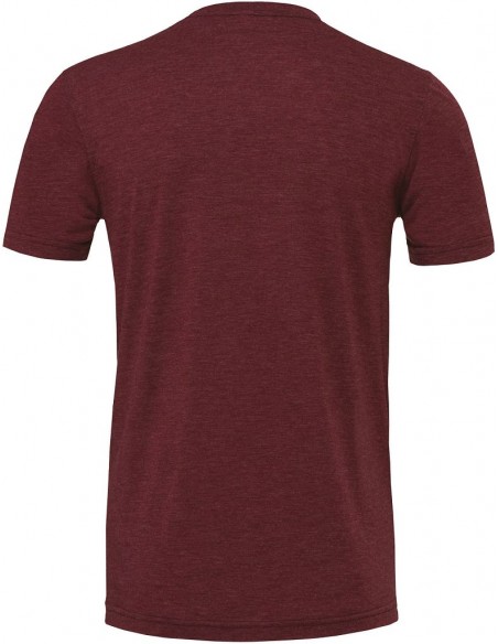T-shirt col rond manches courtes matière Triblend «mélangée» - 50% polyester, 25% coton ringspun pei