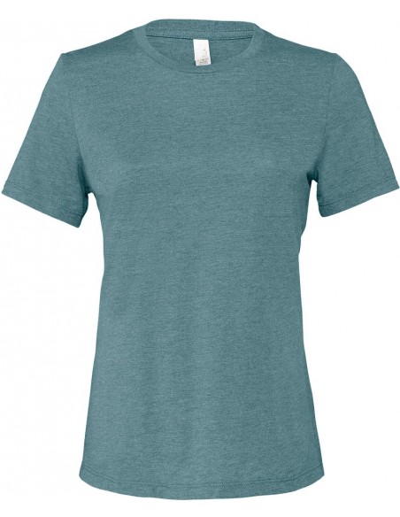 Tee-shirt femme manches courtes col rond 100% coton peigné Ring-Spun 145 g/m²
