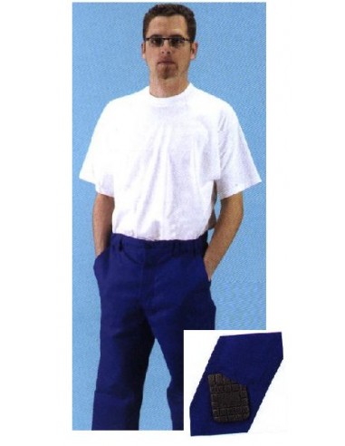Pantalon de travail carreleur avec genouillères 100 % coton 350gr