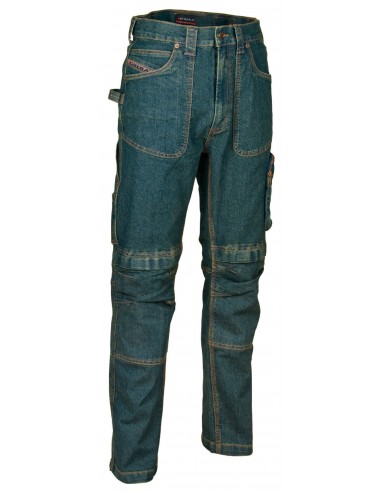DUSSELDORF Jeans 40% coton 27% polyester 3% spandex poches pour genouilleres